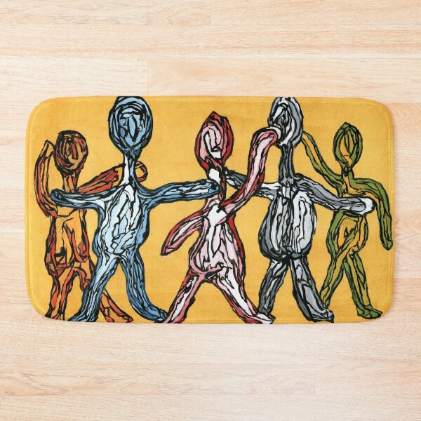 Item preview, United Figures in a Chain Expressive Painting designed and sold by Dwaalhaas.com.