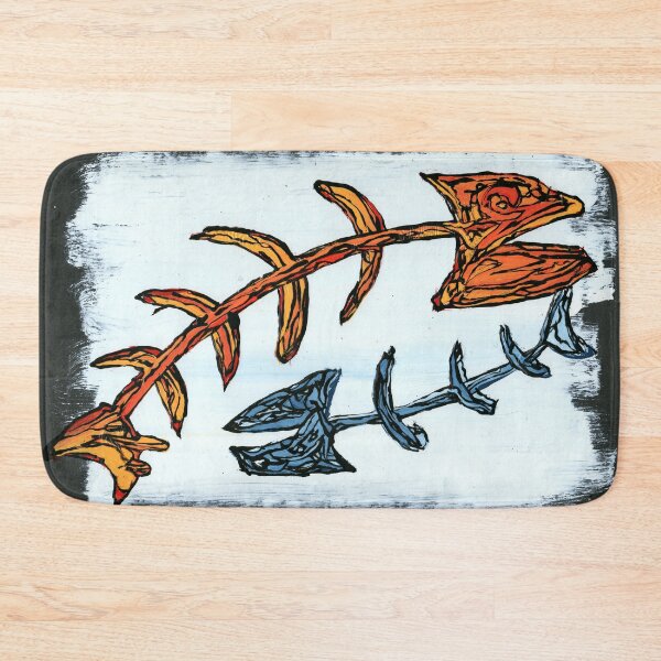 Item preview, Expressive Fish Bones Dual Skeleton Painting designed and sold by Dwaalhaas.com.