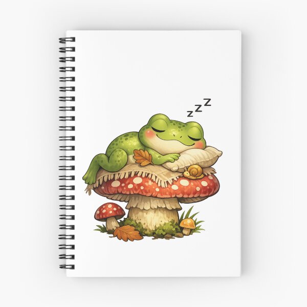 Item preview, Kawaii Sleepy Mushroom Frog designed and sold by Sommium .