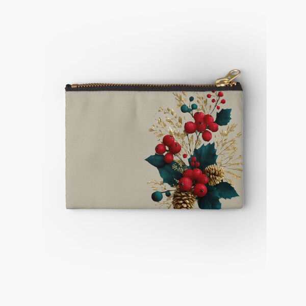 Item preview, Elegant Gold and Red Winter Botanical Arrangement designed and sold by colorful-white.