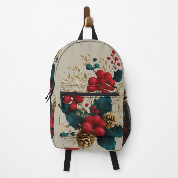Item preview, Elegant Gold and Red Winter Botanical Arrangement designed and sold by colorful-white.