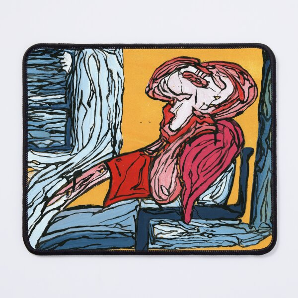 Item preview, Picasso Inspired Seated Figure Expressive Painting designed and sold by Dwaalhaas.com.