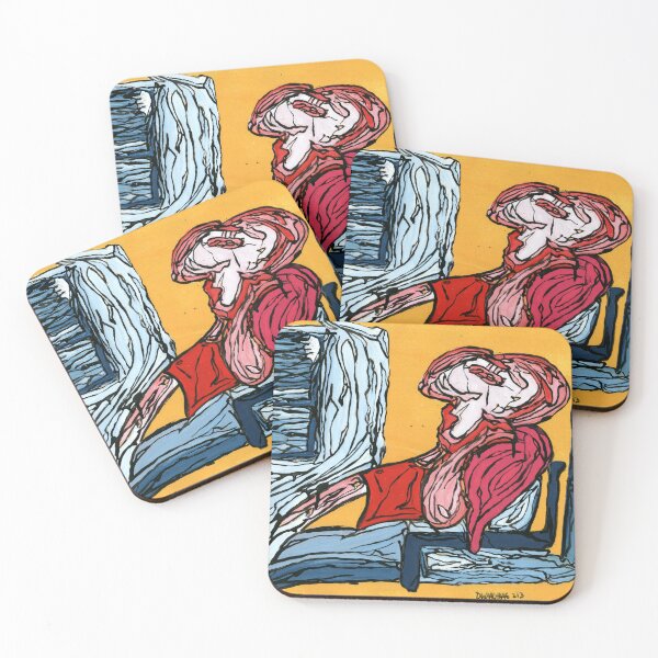 Item preview, Picasso Inspired Seated Figure Expressive Painting designed and sold by Dwaalhaas.com.