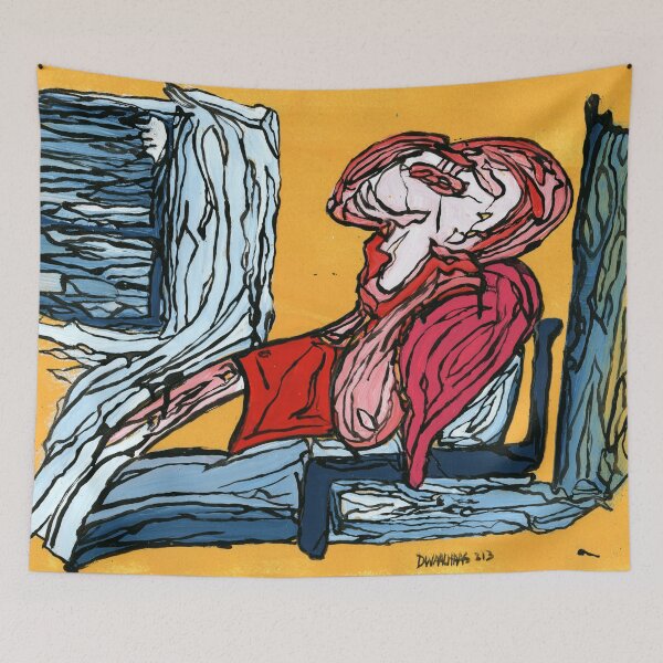 Item preview, Picasso Inspired Seated Figure Expressive Painting designed and sold by Dwaalhaas.com.
