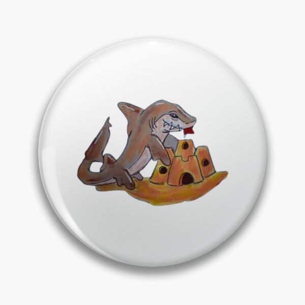 Item preview, Sandcastle Shark Cute Funny Summer Beach Graphic designed and sold by Prismartlife.