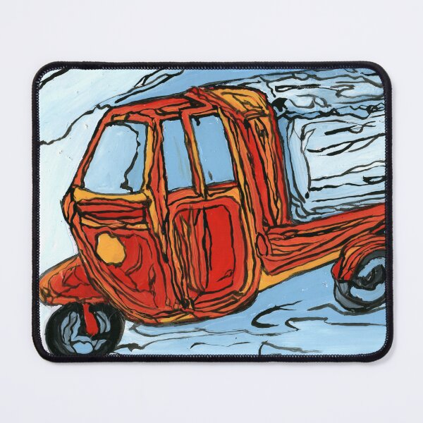 Item preview, Vintage Piaggio Vespa Ape Car Expressive Painting designed and sold by Dwaalhaas.com.
