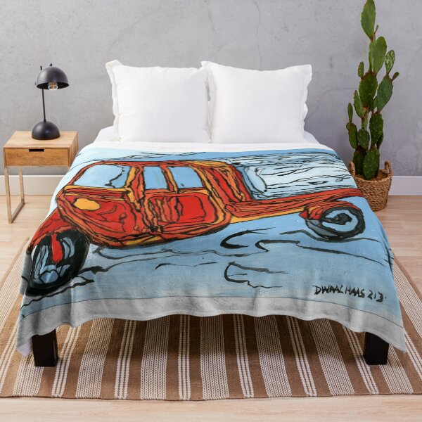 Aperçu de l'œuvre Peinture expressive vintage de la Vespa Ape de Piaggio créée et vendue par Dwaalhaas.com.