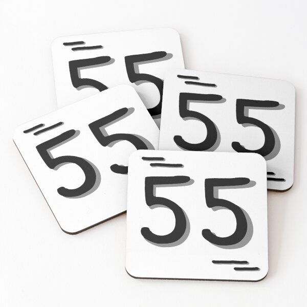 Item preview, Number 55 - Bold Black Artistic Numeral Design designed and sold by Dyche Studio.