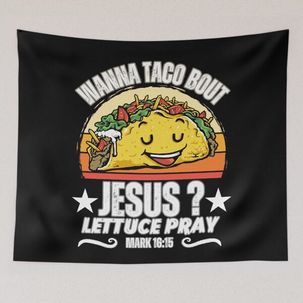 Item preview, Camiseta divertida de Taco Christian Wanna Taco Bout Jesus Cinco de Mayo designed and sold by NaomiTankersly.