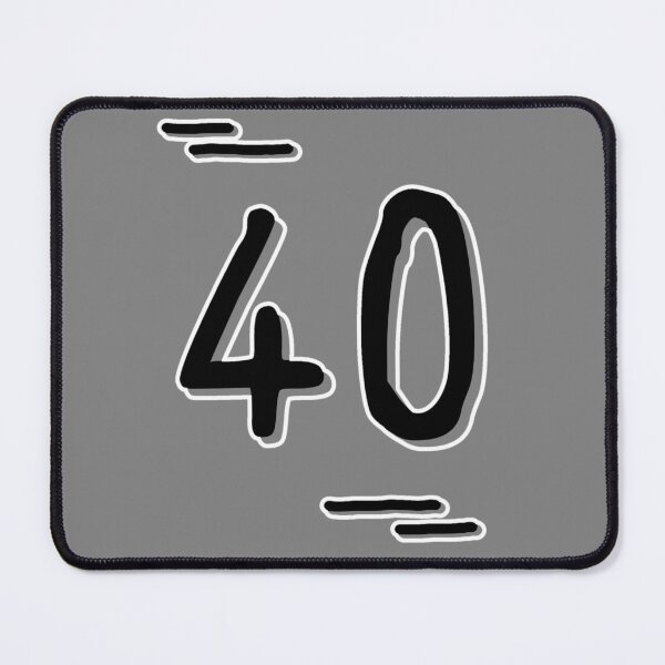 Item preview, Number 40 - Bold Black Artistic Numeral Design designed and sold by Dyche Studio.