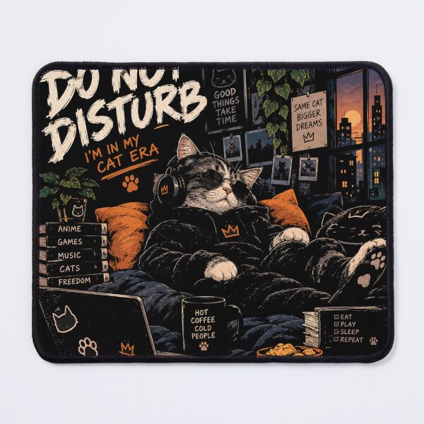Item preview, Do Not Disturb I'm In My Cat Era - Gamer Cat Cozy Streetwear designed and sold by GenZFashion000.