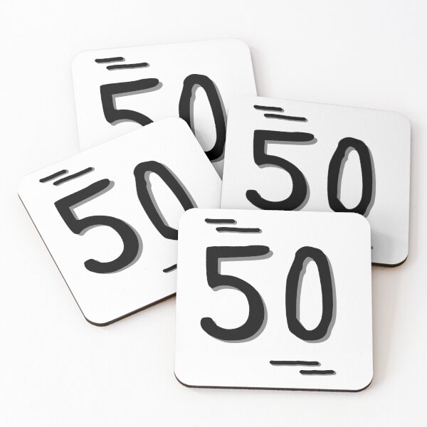 Item preview, Number 50 - Bold Black Artistic Numeral Design designed and sold by Dyche Studio.