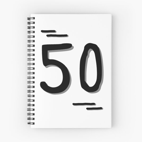 Item preview, Number 50 - Bold Black Artistic Numeral Design designed and sold by Dyche Studio.