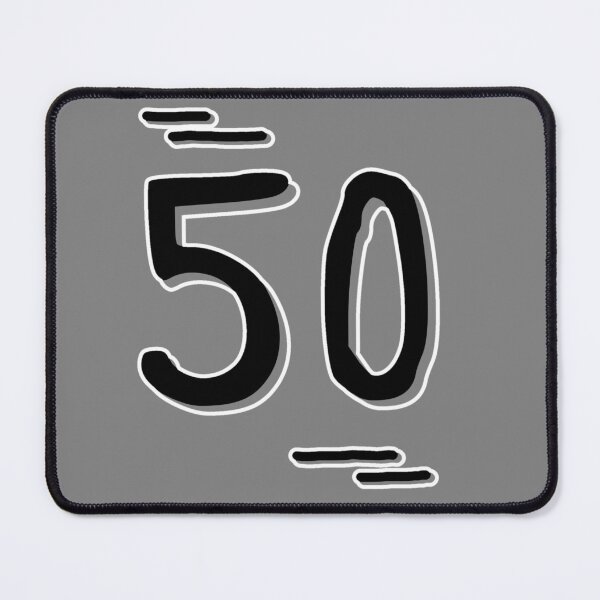 Item preview, Number 50 - Bold Black Artistic Numeral Design designed and sold by Dyche Studio.