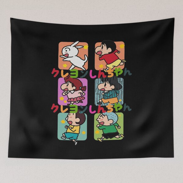 Item preview, Crayon Shin-chan Chibi Grid Running Art designed and sold by HannahPh987962.
