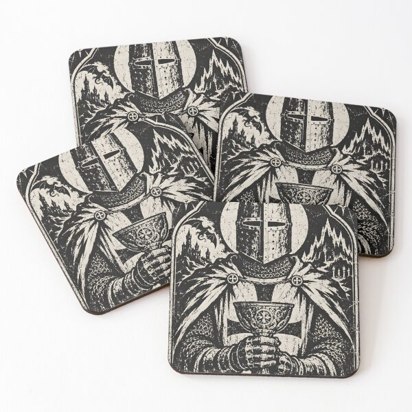 Item preview, Templar Knight with Chalice Vintage D20 Fantasy Art designed and sold by GrinGalore.