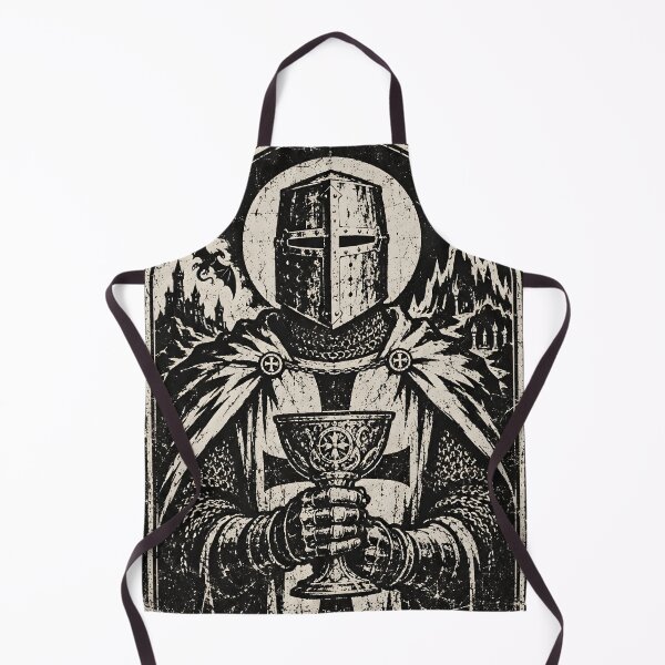 Item preview, Templar Knight with Chalice Vintage D20 Fantasy Art designed and sold by GrinGalore.