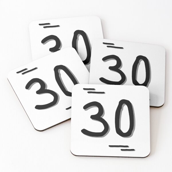 Item preview, Number 30 - Bold Black Artistic Numeral Design designed and sold by Dyche Studio.