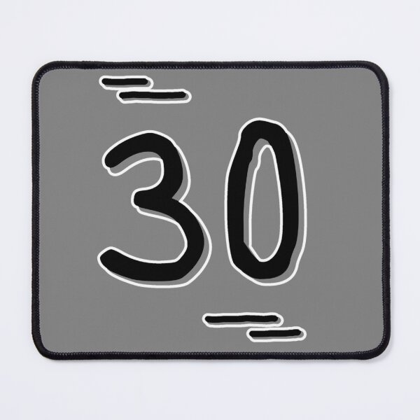 Item preview, Number 30 - Bold Black Artistic Numeral Design designed and sold by Dyche Studio.