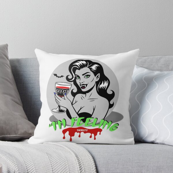 Item preview, Vampire Woman With Glass and with an inscription I’m Feeling Thirsty designed and sold by creepyprints.