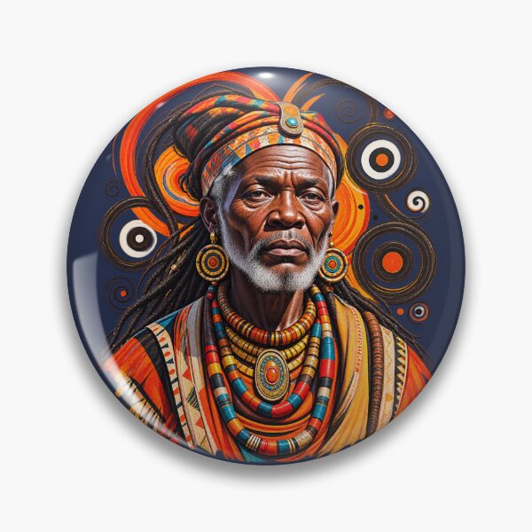 Item preview, African Spiritual Elder Portrait Art | Ancestral Wisdom Keeper | African Spirituality Wall Art designed and sold by 'VARI'.
