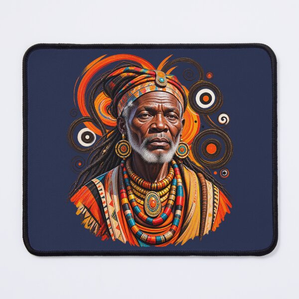 Item preview, African Spiritual Elder Portrait Art | Ancestral Wisdom Keeper | African Spirituality Wall Art designed and sold by 'VARI'.