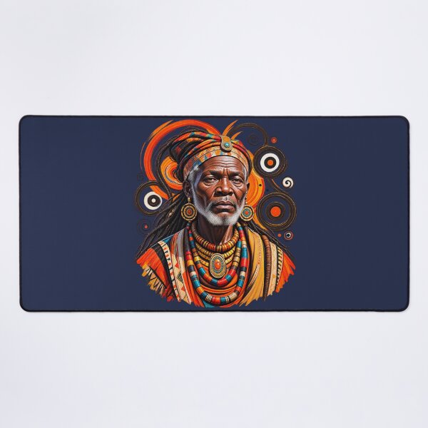 Item preview, African Spiritual Elder Portrait Art | Ancestral Wisdom Keeper | African Spirituality Wall Art designed and sold by 'VARI'.