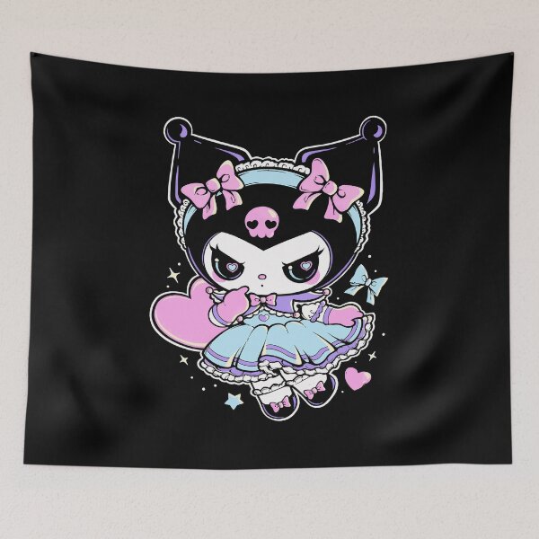 Item preview, Cute Kuromi Gothic Lolita Frilly Dress Heart Bows designed and sold by AliciaGu867850.