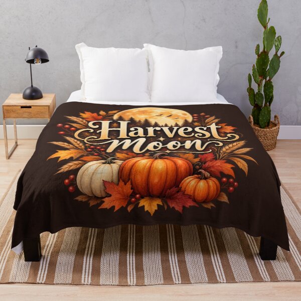 Item preview, Harvest Moon – Autumn Pumpkin & Fall Foliage designed and sold by blankTeeShirt.