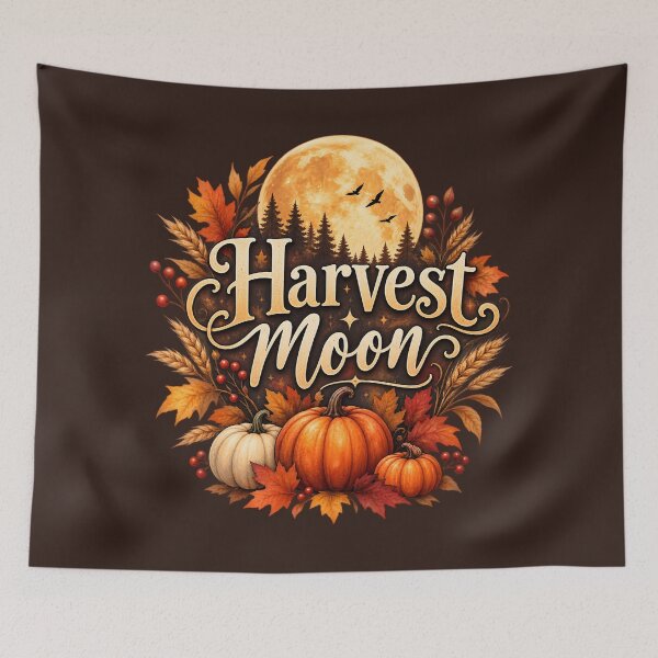 Item preview, Harvest Moon – Autumn Pumpkin & Fall Foliage designed and sold by blankTeeShirt.