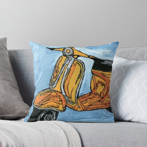 Item preview, Vintage Yellow Vespa Scooter Expressive Painting designed and sold by Dwaalhaas.com.