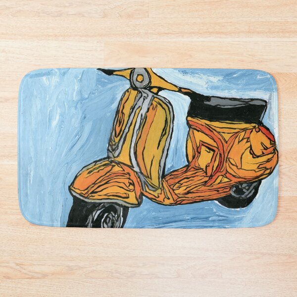 Item preview, Vintage Yellow Vespa Scooter Expressive Painting designed and sold by Dwaalhaas.com.