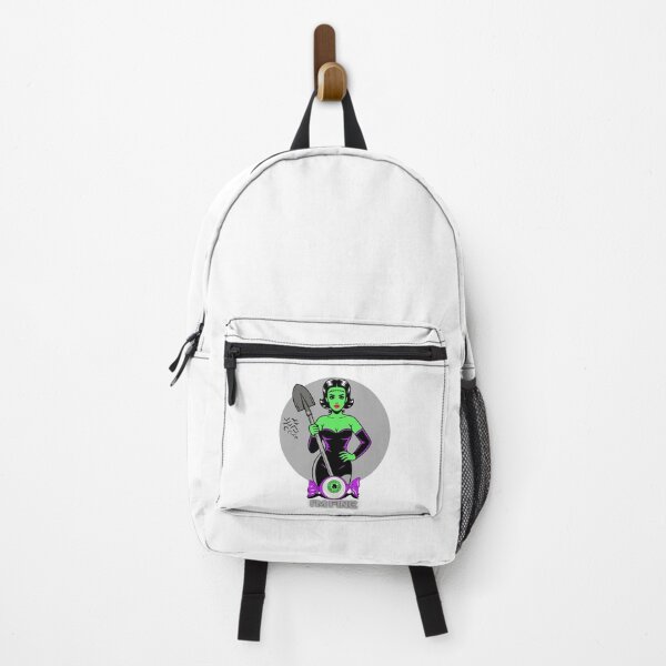Item preview, Frankenstein woman with shovel and “I’m fine” text vector illustration designed and sold by creepyprints.