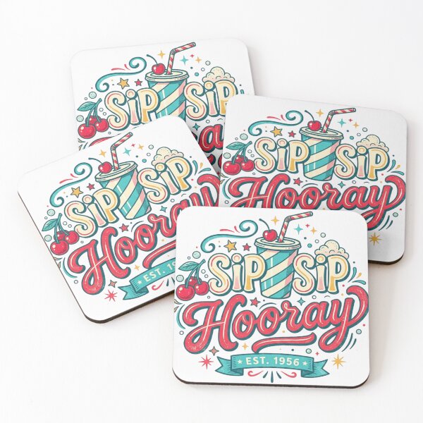 Item preview, Sip Sip Hooray Retro Soda 50s Diner Vintage designed and sold by RajDeals.
