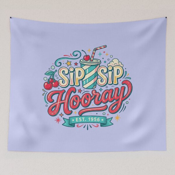 Item preview, Sip Sip Hooray Retro Soda 50s Diner Vintage designed and sold by RajDeals.