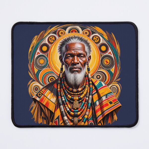Item preview, African Spiritual Elder Portrait Art | Ancestral Wisdom Keeper | African Spirituality Wall Art designed and sold by 'VARI'.