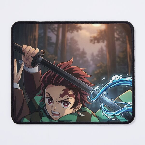 Item preview, Japanese Wisteria Swordsman Anime Aesthetic Moonlit Forest Anime Art designed and sold by VektorVibe.