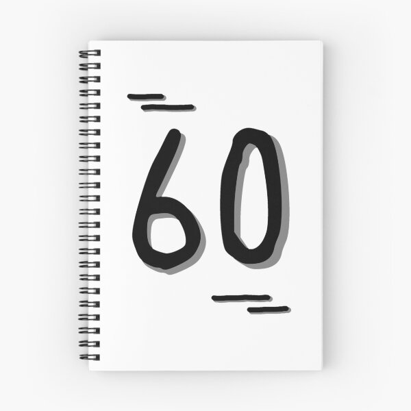 Item preview, Number 60 - Bold Black Artistic Numeral Design designed and sold by Dyche Studio.