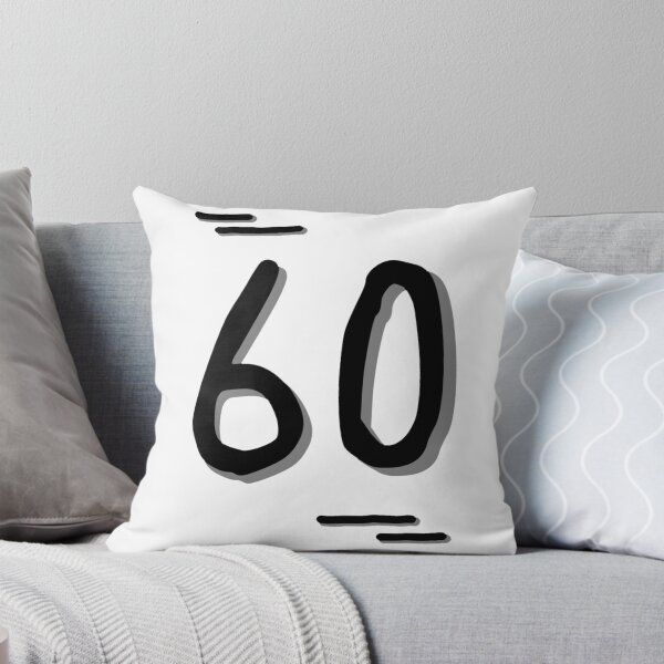 Item preview, Number 60 - Bold Black Artistic Numeral Design designed and sold by Dyche Studio.