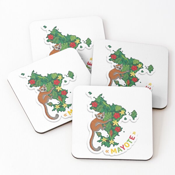 Item preview, the maki clinging to the map of Mayotte designed and sold by FoxinhoSoumaila.
