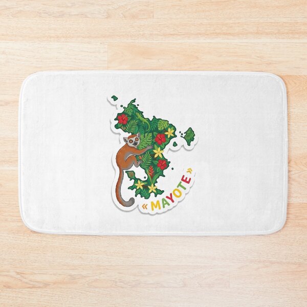 Item preview, the maki clinging to the map of Mayotte designed and sold by FoxinhoSoumaila.