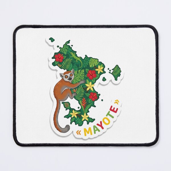 Item preview, the maki clinging to the map of Mayotte designed and sold by FoxinhoSoumaila.