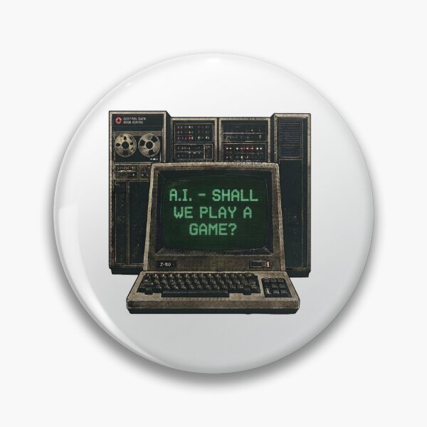 Item preview, A.I. - Shall We Play A Game? - Retro Computer T-Shirt designed and sold by Scorpion Creative.