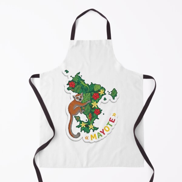 Item preview, the maki clinging to the map of Mayotte designed and sold by FoxinhoSoumaila.