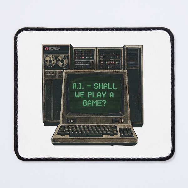Item preview, A.I. - Shall We Play A Game? - Retro Computer T-Shirt designed and sold by Scorpion Creative.