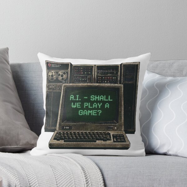 Item preview, A.I. - Shall We Play A Game? - Retro Computer T-Shirt designed and sold by Scorpion Creative.
