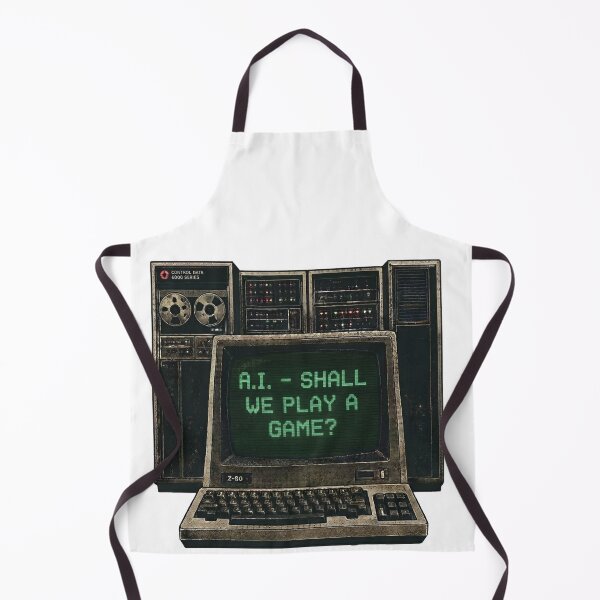 Item preview, A.I. - Shall We Play A Game? - Retro Computer T-Shirt designed and sold by Scorpion Creative.