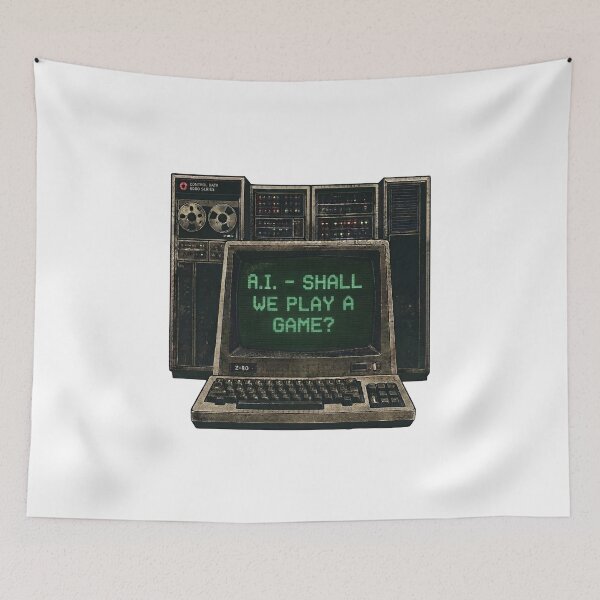 Item preview, A.I. - Shall We Play A Game? - Retro Computer T-Shirt designed and sold by Scorpion Creative.