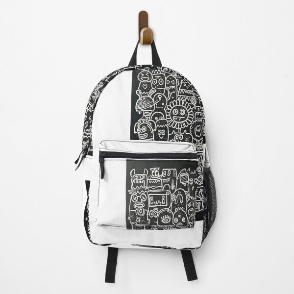 Item preview, Galaxy Doodle Monsters - Cosmic Sparkle Black White Pattern designed and sold by Vivid Pixel Studio.
