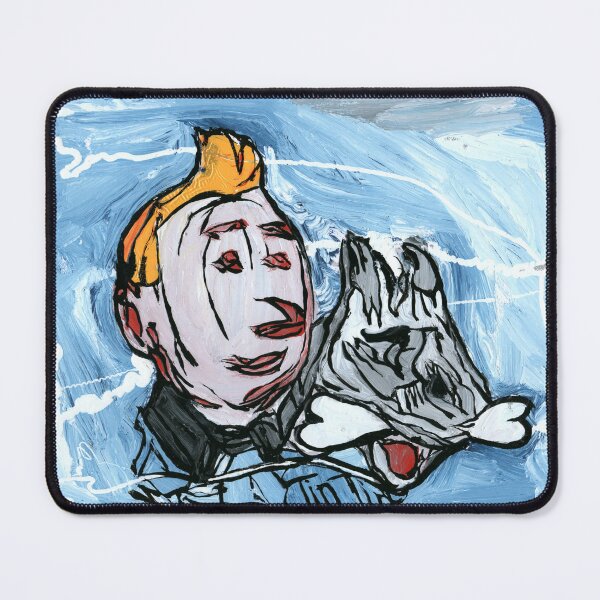 Item preview, Tintin and Snowy Inspired Expressive Painting designed and sold by Dwaalhaas.com.
